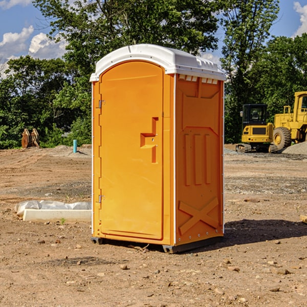 can i customize the exterior of the portable toilets with my event logo or branding in White Plains Georgia